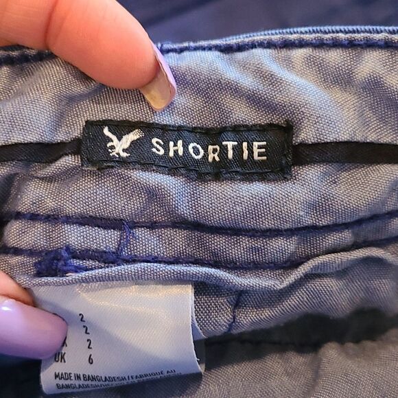 American eagle womens blue shortie size 2‎ - Picture 3 of 5